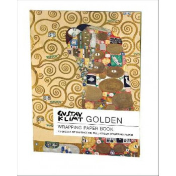 Golden, Gustav Klimt Wrapping Paper Book