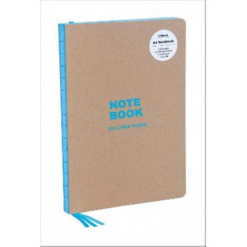 Kraft and Blue A4 Notebook: Lined Paper