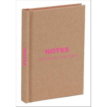 Kraft and Pink Mini Notebook: Dot Grid Paper