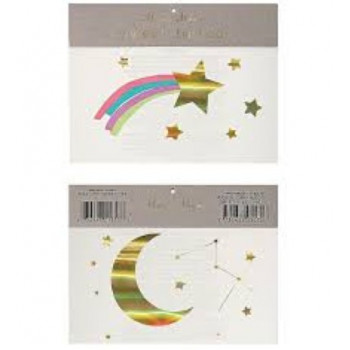 Rainbow Shooting Star Tattoos