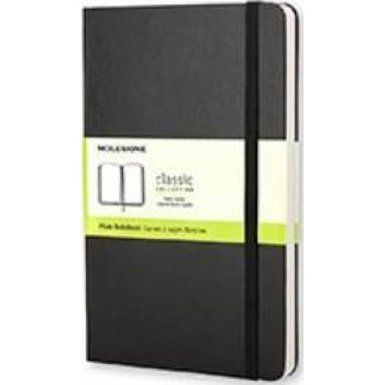 Moleskine Classic Hard Cover Notebook Plain Pocket Black