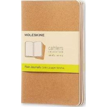 Moleskine Cahier Notebook Set of 3 Plain Pocket Kraft