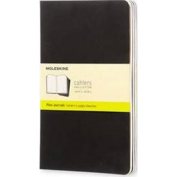 Moleskine Cahier Notebook Set of 3 Plain Large Black