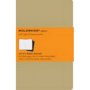 Moleskine Cahier Notebook Set of 3 Ruled Large Kraft