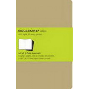 Moleskine Cahier Notebook Set of 3 Plain Large Kraft