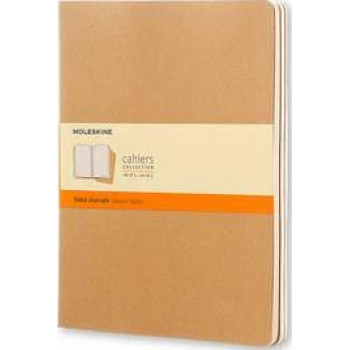 Moleskine Cahier Notebook Set of 3 Ruled Extra Large Kraft