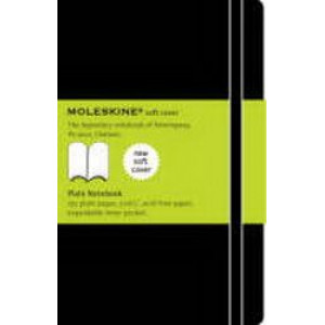 Moleskine Classic Soft Cover Notebook Plain Large Black